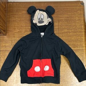 Disney Kids Black Hoodie with Red Accents Size 4T